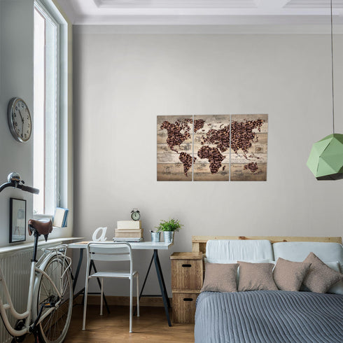 Wandbilder Wohnzimmer XXL Küche Kaffee Moderne Bilder Weltkarte